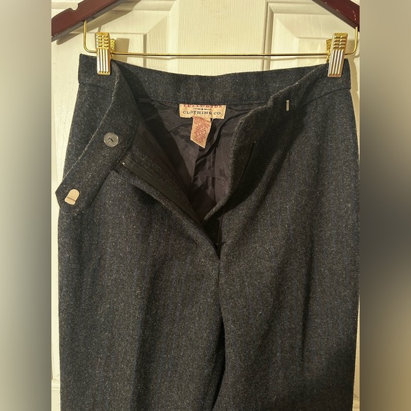Vintage TELLURIDE CLOTHING CO. Women’s 8 Wool Nylon Blend Gray w/ Blue Stripe - Picture 4 of 15